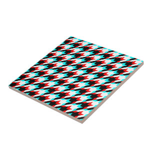 Houndstooth-Glitch-Kachel Fliese