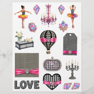 Houndstooth-Kunst-Sch scrapbook-Papier-Ausschnitte