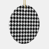 Houndstooth Large Classic Pattern Keramik Ornament (Rechts)