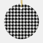 Houndstooth Large Classic Pattern Keramik Ornament (Vorne)