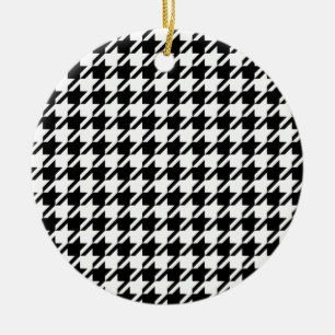Houndstooth Large Classic Pattern Keramik Ornament