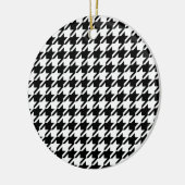 Houndstooth Large Classic Pattern Keramik Ornament (Links)