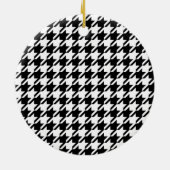 Houndstooth Large Classic Pattern Keramik Ornament (Hinten)