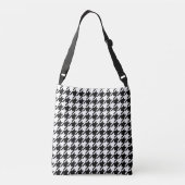 Houndstooth Large Classic Pattern Tragetaschen Mit Langen Trägern (Rückseite)