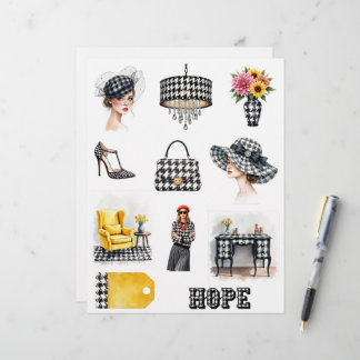 Houndstooth-Mode-Schabkunstpapier-Ausschnitte