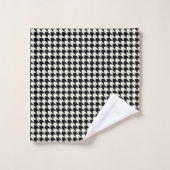 Houndstooth monogram bath towel set (Waschlappen)