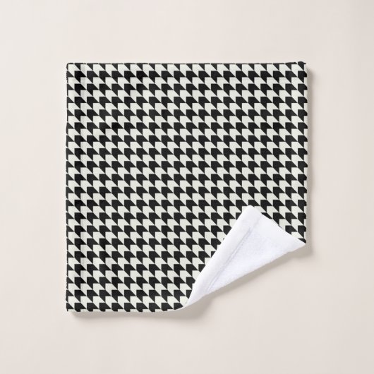 Houndstooth monogram bath towel set (Waschlappen)