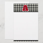 Houndstooth-Monogramm   Briefpapier (Vorne/Hinten)