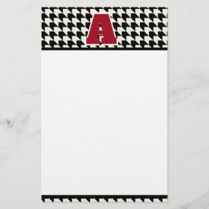 Houndstooth-Monogramm Briefpapier
