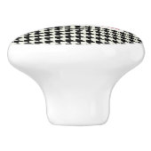 Houndstooth-Monogramm Keramikknauf (Seitenansicht)