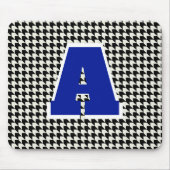 Houndstooth-Monogramm-Mauspad Mousepad (Vorne)