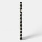 Houndstooth-Muster Monogramm iPhone-Hülle iPhone Hülle (Linke Seite)