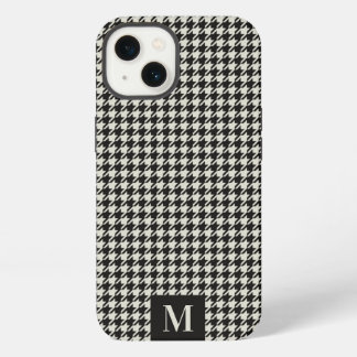Houndstooth-Muster Monogramm iPhone-Hülle iPhone 13 Hülle