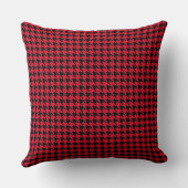 houndstooth pattern black and red cushion kissen (Rückseite)