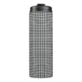 houndstooth pattern black and white thermosbecher (Vorderseite)
