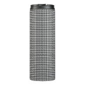 houndstooth pattern black and white thermosbecher (Rückseite)