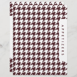Houndstooth Recipe Divider / Appetizers / Custom  