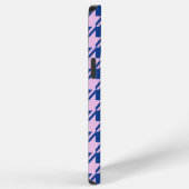 Houndstooth-Rosa+Blau-Muster iPhone Hülle (Rechte Seite)