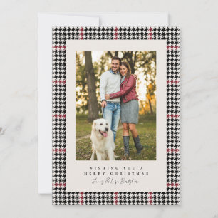 Houndstooth schwarz-rot ein Foto Weihnachten