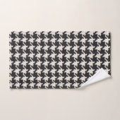Houndstooth Schwarz Weiß Muster Badhandtuch Set (Handtuch)