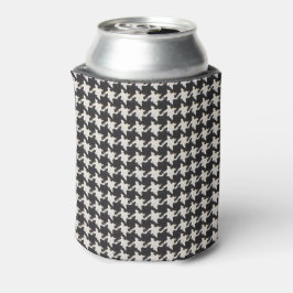 Houndstooth Schwarz Weiß Muster Dosenkühler