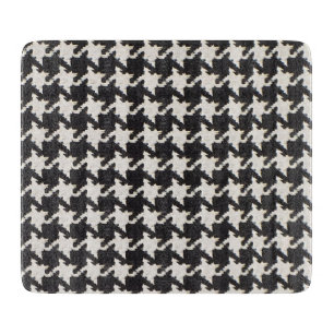 Houndstooth Schwarz Weiß Muster Schneidebrett