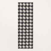 Houndstooth Schwarz Weiß Muster Yogamatte (Vorderseite)