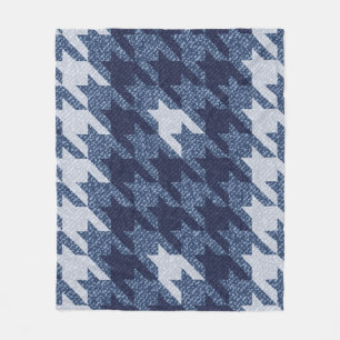 Houndstooth-Tartan-Jeans-Hintergrunddesign Fleecedecke
