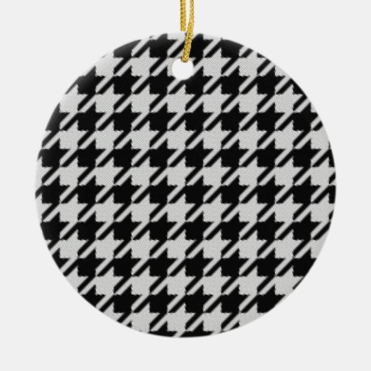 Houndstooth Weave Pattern Christmas Ornament (Vorne)