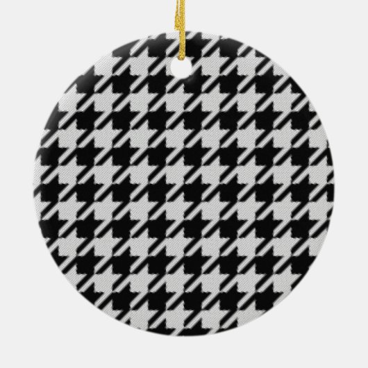 Houndstooth Weave Pattern Christmas Ornament (Hinten)