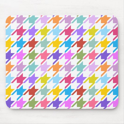 Houndzahnlampe Multicolor+White Big Pattern Mousepad (Vorne)