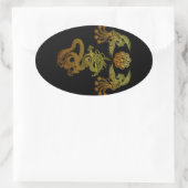 Houou ryuu ovaler aufkleber (Tasche)