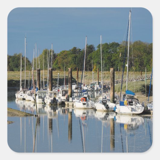 Hourdel-Hafen Cayeux sur Mer Quadratischer Aufkleber (Vorderseite)