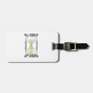 Hourglass mit Geld Gepäckanhänger