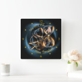 Hourglass ~ Wir sind alle Zeit Reisende ~ Quadratische Wanduhr (Zuhause)