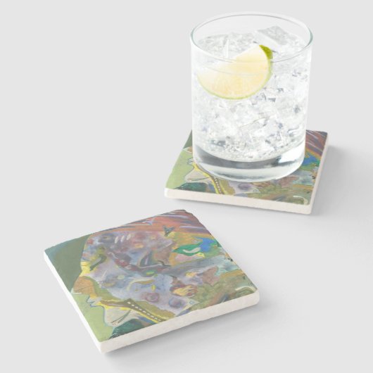 Houria - Untersetzer aus Marmor (Seitenansicht)