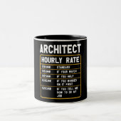 Hourly Rate Zwei-Tone-Kaffee-Tasse für lustige Arc Zweifarbige Tasse (Mittel)