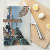 Housai Mount Fuji von unterhalb der Men's Bridge Geschirrtuch (Viertel Falte)