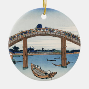 Housai Mount Fuji von unterhalb der Men's Bridge Keramik Ornament