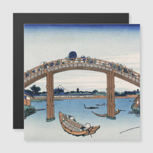 Housai Mount Fuji von unterhalb der Men's Bridge Magnetkarte