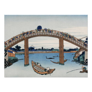 Housai Mount Fuji von unterhalb der Men's Bridge Poster