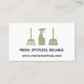 House and Office Cleaning Visitenkarte (Rückseite)