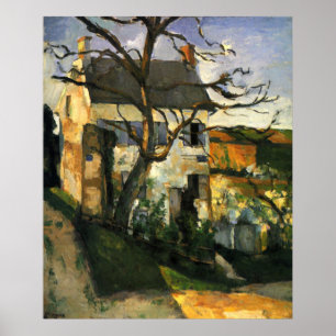 House and Tree - Paul Cezanne - c1873 Poster