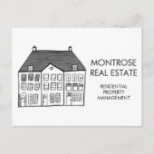 House Art Minimal QR Code Real Anwesen Marketing Postkarte (Vorderseite)