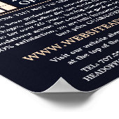 House at Night Portrait, Chimney Sweep Service Poster (Ecke)