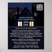 House at Night Portrait, Chimney Sweep Service Poster (Vorne)