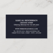 House at Night Portrait, Chimney Sweep Visitenkarte (Rückseite)