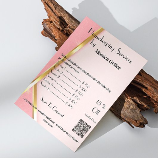 House Behaltend Haushaltspreis Rose Gold Blush Qr Flyer