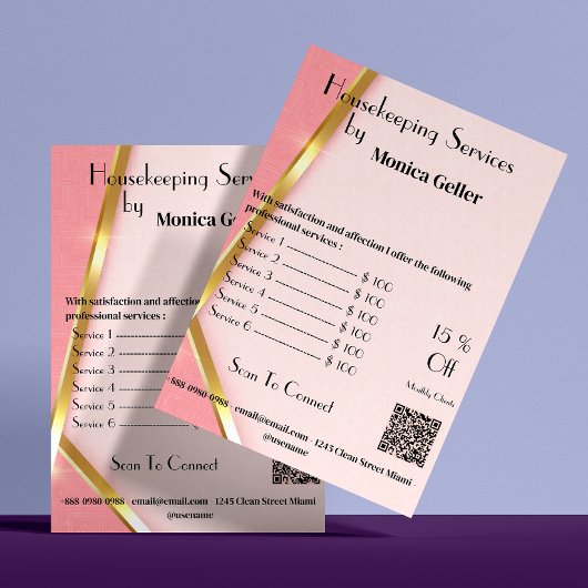 House Behaltend Haushaltspreis Rose Gold Blush Qr Flyer