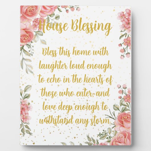 House Blessing Plaque Fotoplatte (Vorderseite)